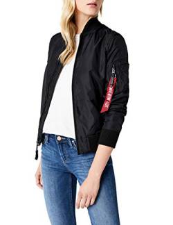 Alpha Industries Damen Ma-1 TT Bomberjacke, Schwarz (Black 03), Small von ALPHA INDUSTRIES