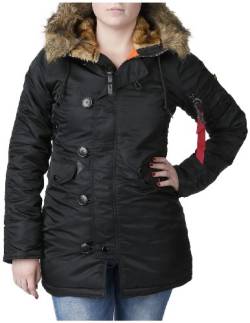 Alpha Industries Damen N3B VF 59 Wmn Winterjacke, Black, L von ALPHA INDUSTRIES