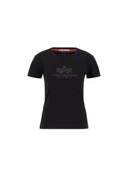 Alpha Industries Damen New Basic T G wmn T-Shirt, Black/Black, 42 von ALPHA INDUSTRIES