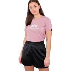 Alpha Industries Damen New Basic T-Shirt, Silver Pink, XS von ALPHA INDUSTRIES