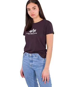 Alpha Industries Damen New Basic T Wmn T-Shirt, Deep Maroon, S von ALPHA INDUSTRIES