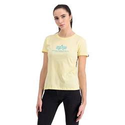 Alpha Industries Damen New Basic T Wmn T-Shirt, Pastel Yellow, L von ALPHA INDUSTRIES