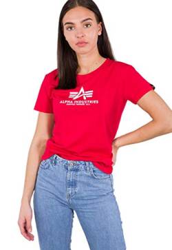 Alpha Industries Damen New Basic T Wmn T-Shirt, Speed Red, M von ALPHA INDUSTRIES