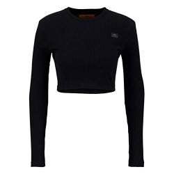 Alpha Industries Damen X-Fit Rib LS C wmn Longsleeve T-Shirt, Black, Small von ALPHA INDUSTRIES