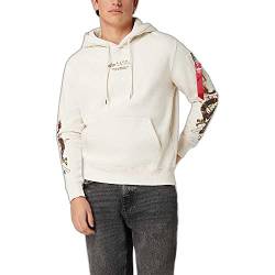 Alpha Industries Dragon EMB Hoodie für Herren Jet Stream White von ALPHA INDUSTRIES