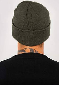 Alpha Industries Herren 3D Strickmütze aus Acryl Beanie-Mütze, Dark Green, Talla Única von ALPHA INDUSTRIES