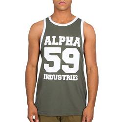 Alpha Industries Herren 59 Tank Top T-Shirt, Dark Olive, S von ALPHA INDUSTRIES
