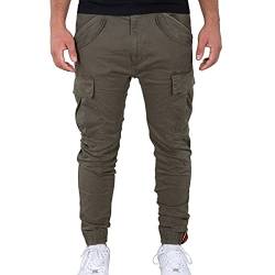 Alpha Industries Herren Airman Pant Freizeithose, Black Olive, 30 von ALPHA INDUSTRIES