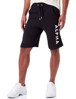 Alpha Industries Herren Alpha Jersey Short Bermuda, Black, XXL von ALPHA INDUSTRIES