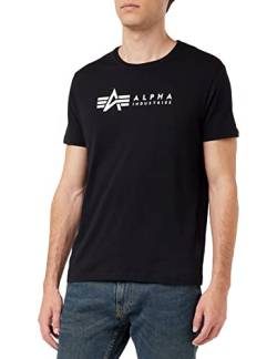 Alpha Industries Herren Alpha Label T 2 Pack T-Shirt, Black, M (2er Pack) von ALPHA INDUSTRIES