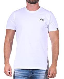 Alpha Industries Herren Backprint Print T-Shirt, White/Black Camo, XXL von ALPHA INDUSTRIES