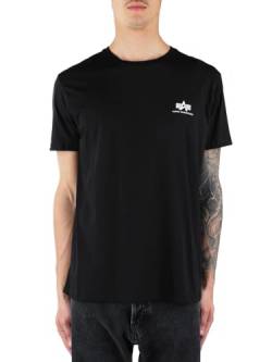Alpha Industries Herren Backprint T-Shirt, Black, Small von ALPHA INDUSTRIES