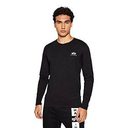 Alpha Industries Herren Basic LS Small Logo Longsleeve T-Shirt, Black, XXL von ALPHA INDUSTRIES