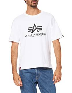 Alpha Industries Herren Basic OS Heavy T-Shirt, White, XL von ALPHA INDUSTRIES