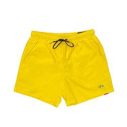 Alpha Industries Herren Basic Swim Short Schwimmshort Boardshorts, Empire Yellow, S von ALPHA INDUSTRIES