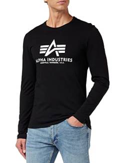 Alpha Industries Herren Basic T-LS Longsleeve T-Shirt, Black, XL von ALPHA INDUSTRIES