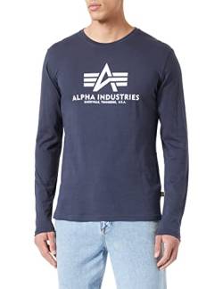 Alpha Industries Herren Basic T-LS Longsleeve T-Shirt, Navy, XS von ALPHA INDUSTRIES
