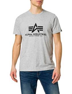 Alpha Industries Herren Basic T-Shirt,Grau (Grey Heather 17), X-Large von ALPHA INDUSTRIES