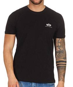 Alpha Industries Herren Basic T Small Logo T-Shirt, Black von ALPHA INDUSTRIES