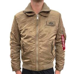 Alpha Industries Herren CWU Jet Blast Bomberjacke, Taupe, XL von ALPHA INDUSTRIES