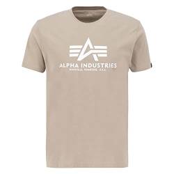 Alpha Industries Herren Camiseta Basic para Hombre Kurzarm Shirt, Vintage Sand, von ALPHA INDUSTRIES