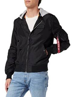 Alpha Industries Herren MA-1 TT Hood BP Ref Bomberjacke, Black, 3XL von ALPHA INDUSTRIES