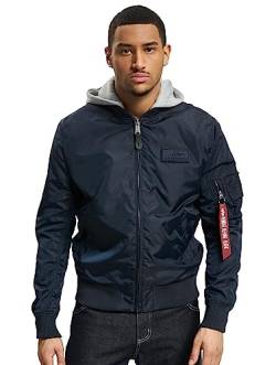 Alpha Industries Herren MA-1 TT Hood Bomberjacke, Rep.Blue, 3XL von ALPHA INDUSTRIES