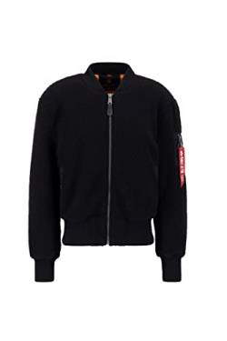 Alpha Industries Herren MA-1 Teddy Bomberjacke, Black, S von ALPHA INDUSTRIES