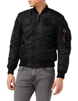 Alpha Industries Herren MA-1 VF NASA Bomberjacke, All Black, M von ALPHA INDUSTRIES