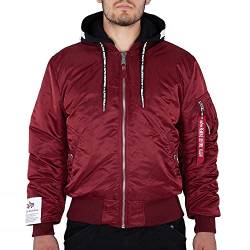 Alpha Industries Herren MA-1 ZHP Bomberjacke, Burgundy, Large von ALPHA INDUSTRIES