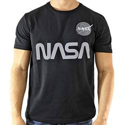Alpha Industries Herren NASA Reflective T-Shirt, Black, S von ALPHA INDUSTRIES