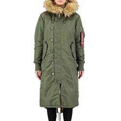 Alpha Industries Long Fishtail Wmn Winterjacke für Damen Sage-Green von ALPHA INDUSTRIES