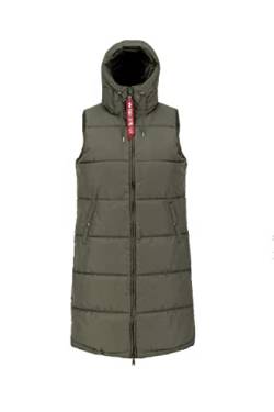 Alpha Industries Long Puffer Vest Wmn Weste für Damen Sage-Green von ALPHA INDUSTRIES