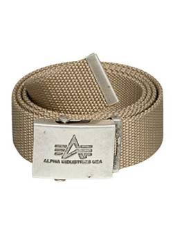 Alpha Industries Unisex Heavy Duty Belt 4 cm Gürtel, Khaki, Einheitsgröße von ALPHA INDUSTRIES