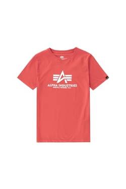 Alpha Industries Unisex Kinder Basic T Kids/Teens T-Shirt, Brick Red, 12 Jahre von ALPHA INDUSTRIES