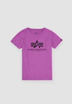 Alpha Industries Unisex Kinder Basic T Kids/Teens T-Shirt, Dark Magenta, 8 Jahre von ALPHA INDUSTRIES