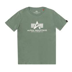 Alpha Industries Unisex Kinder Basic T Kids/Teens T-Shirt, Ivy Green, 10 Jahre von ALPHA INDUSTRIES
