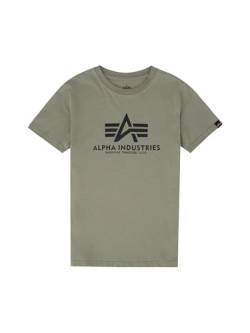 Alpha Industries Unisex Kinder Basic T Kids/Teens T-Shirt, Olive, 12 von ALPHA INDUSTRIES