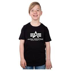 Alpha Industries Unisex Kinder Basic T Kryptonite Kids/Teens T-Shirt, Black, 16 von ALPHA INDUSTRIES