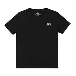 Alpha Industries Unisex Kinder Basic T Small Logo Kids/Teens T-Shirt, Black, 10 von ALPHA INDUSTRIES