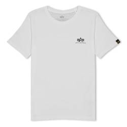 Alpha Industries Unisex Kinder Basic T Small Logo Kids/Teens T-Shirt, White, 14 von ALPHA INDUSTRIES