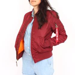 MA-1 TT Jacket Wmn Größe: M Farbe: rot von ALPHA INDUSTRIES