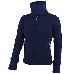 ALPIDEX Damen Fleecejacke Hoher Stehkragen Daumenlöcher Tailierte Winter Fleece Jacke Antipilling Warm Weich Full Zip Fleecepullover Microfleece Wandern Outdoor, Größe:S, Farbe:Navy von ALPIDEX