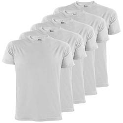 ALPIDEX Herren T-Shirts 5er Set Rundhals einfarbig S M L XL XXL 3XL 4XL 5XL, Größe:XXXL, Farbe:Cloud von ALPIDEX