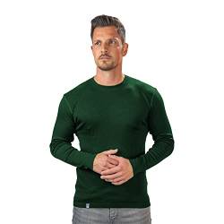 ALPIN LOACKER 100% Merino Langarmshirt Herren 230g/m2 I Feinste Merino Unterwäsche Herren I Langarm Wandershirt Herren I Langarm Merino Shirt für Outdoor und Sport, Grün S von ALPIN LOACKER