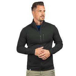 ALPIN LOACKER Merino Jacke Herren, Die Premium Merino Fleecejacke Herren Outdoor für Sport und Freizeit I Merino Wolljacke und Ski Midlayer Herren, Schwarz L von ALPIN LOACKER