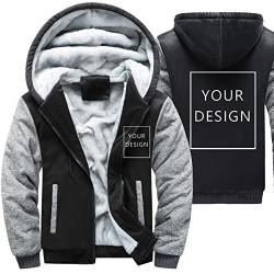 ALRRGPB Individuelle Hoodies für Herren entwerfen Sie Ihr eigenes Bild, personalisiertes Sweatshirt mit durchgehendem Reißverschluss von ALRRGPB