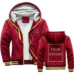 ALRRGPB Individuelle Hoodies für Herren entwerfen Sie Ihr eigenes Bild, personalisiertes Sweatshirt mit durchgehendem Reißverschluss von ALRRGPB