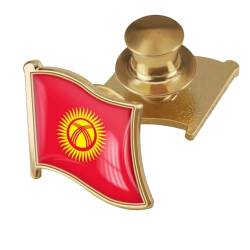 1 Stück Kirgisistan-Flaggen-Anstecknadel,Kirgisistan-Emaille-Anstecknadel,Brosche,Flagge Von Kirgisistan,Nationalabzeichen,Neuheitsschmuck,Für Mode,Kleidung,Kleider,Accessoires,Gelb,Wie Abgebil von ALTCIRNMD