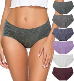 ALTHEANRAY Baumwoll Unterwäsche Damen Seamless Slips Damen Hipster Unterhosen Für Frauen Pantys Damen Mehrpack(EU3028S-Stripe3) von ALTHEANRAY